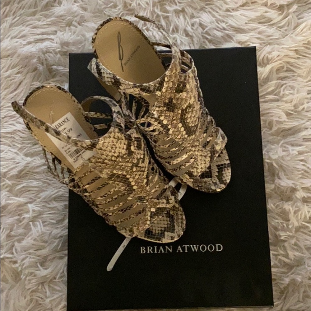Brian Atwood Python Platform Gladiator Sandals